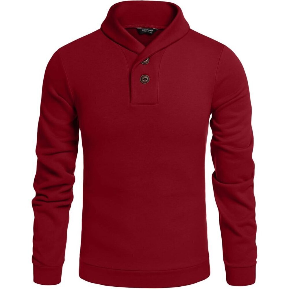 Men's Fashion Shawl Collar Pullover Casual Long Sleeve Knitted Sweater Sweatshir
